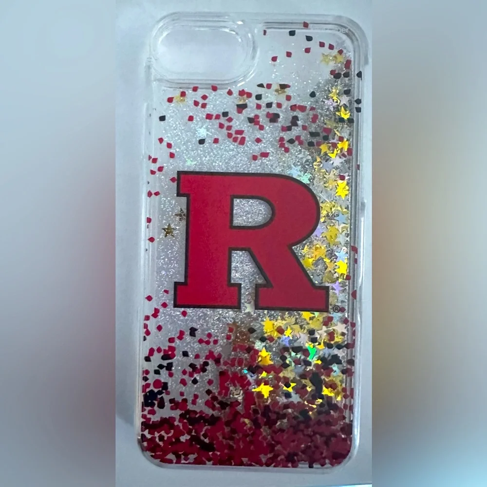 Rutgers IPhone 8 Plus phone case with moving glitter